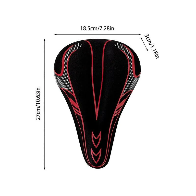 Mountain Bike 3D Cushion Cover Bicycle Cushion Bicycle Thickened Silicone Sponge Cushion Soft Saddle Equipment Accessories Seat