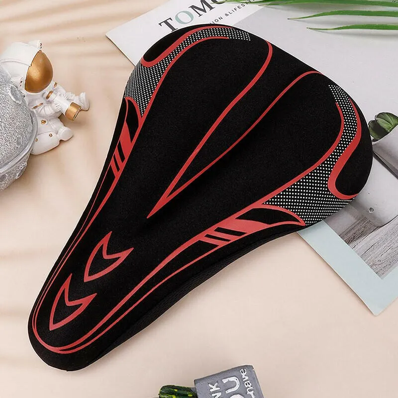 Mountain Bike 3D Cushion Cover Bicycle Cushion Bicycle Thickened Silicone Sponge Cushion Soft Saddle Equipment Accessories Seat