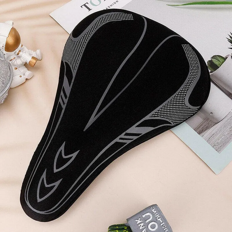 Mountain Bike 3D Cushion Cover Bicycle Cushion Bicycle Thickened Silicone Sponge Cushion Soft Saddle Equipment Accessories Seat