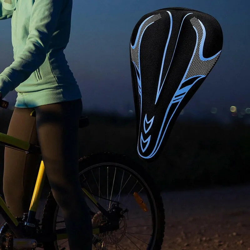 Mountain Bike 3D Cushion Cover Bicycle Cushion Bicycle Thickened Silicone Sponge Cushion Soft Saddle Equipment Accessories Seat