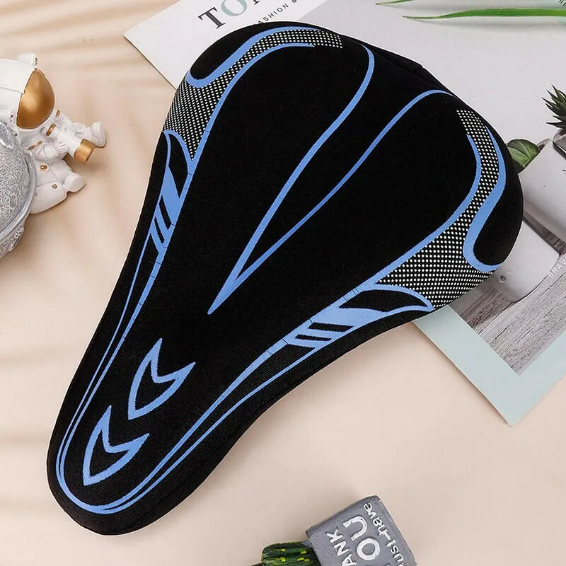 Mountain Bike 3D Cushion Cover Bicycle Cushion Bicycle Thickened Silicone Sponge Cushion Soft Saddle Equipment Accessories Seat