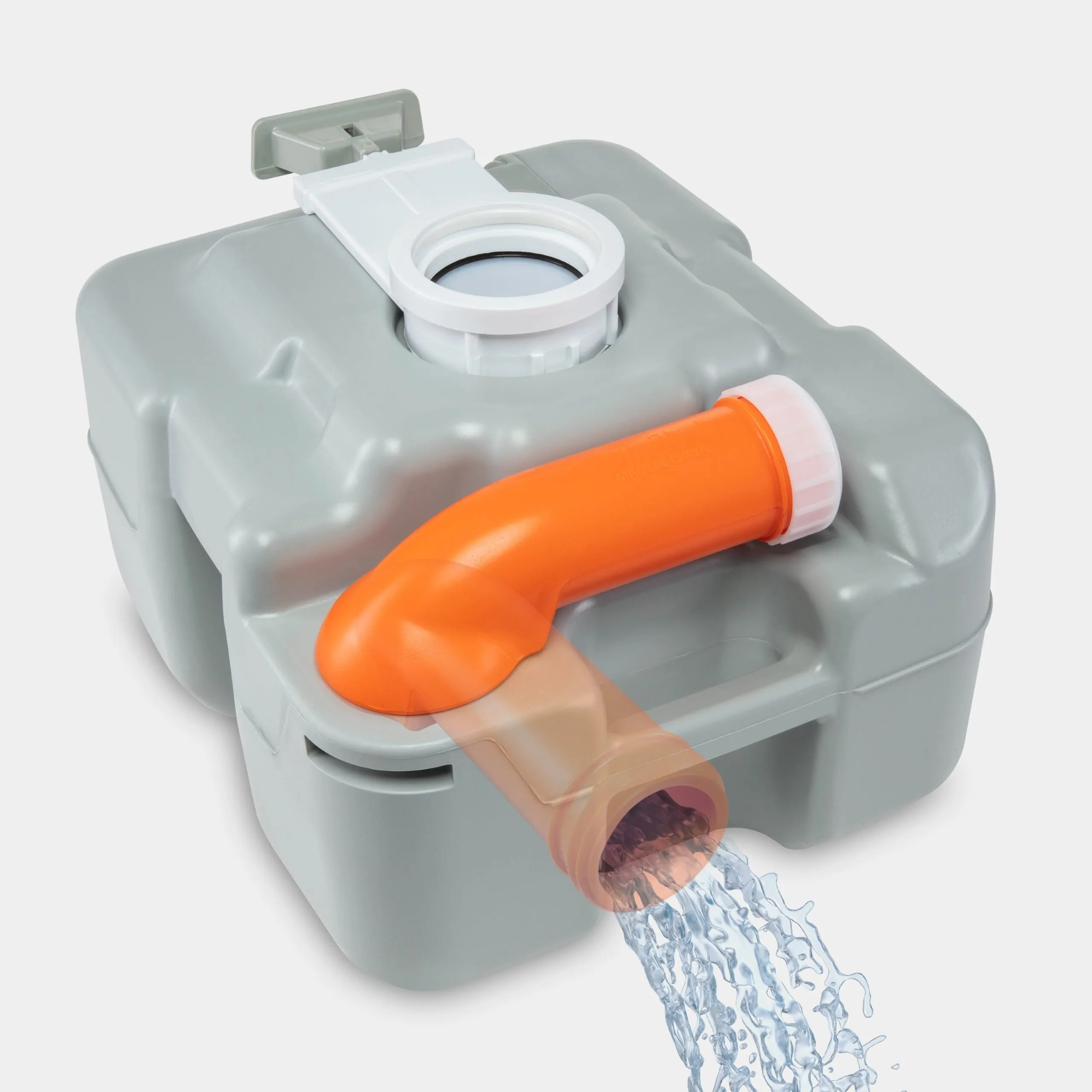 Outdoor Portable Toilet with 5.3-Gal (20L) Waste Tank and 3-Way Flushing
