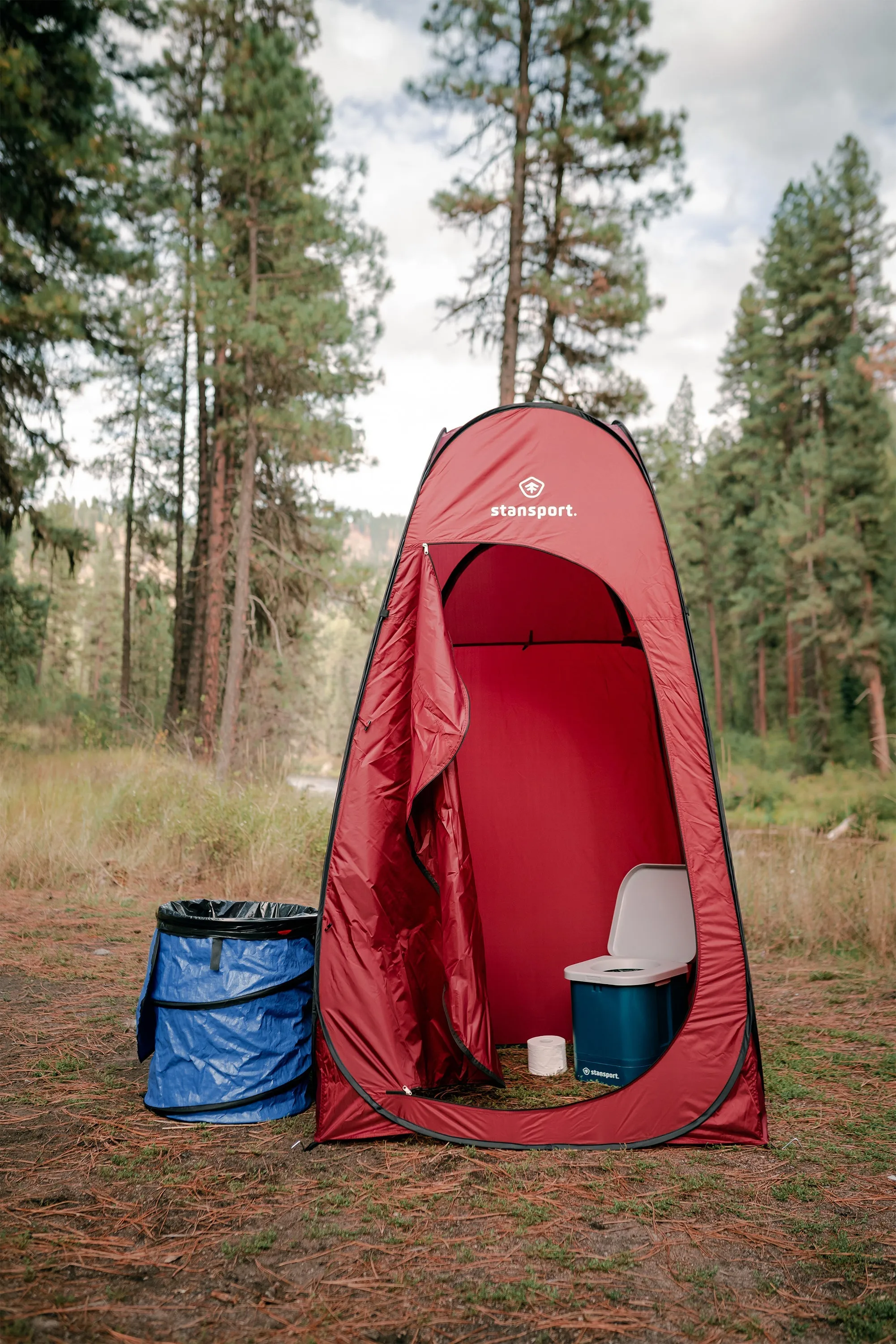 Pop-Up Privacy Shelter - 48 In X 48 In X 84 In - Red