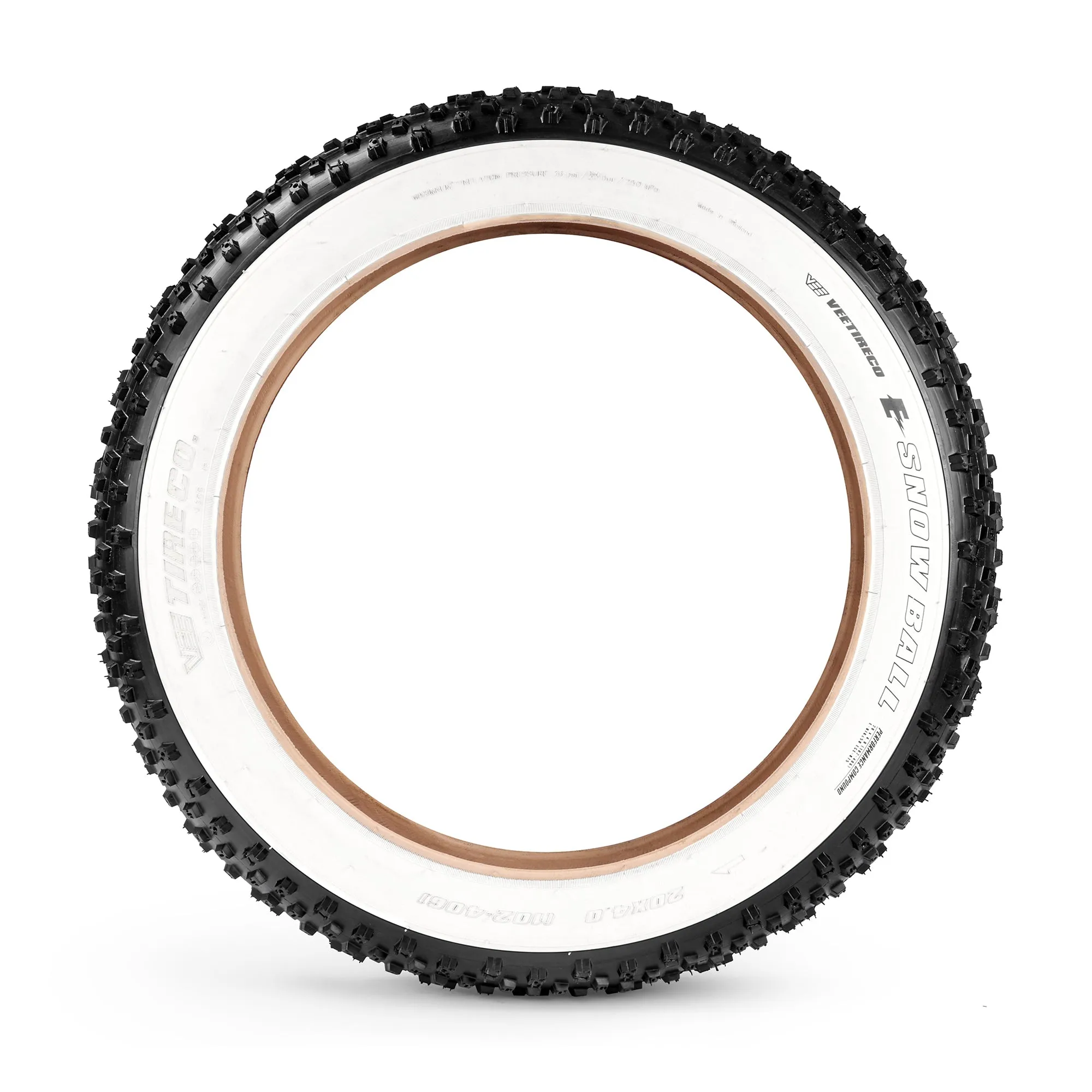 RAEV 20x4 Vee Tire Snowball Fat Bike Tire White