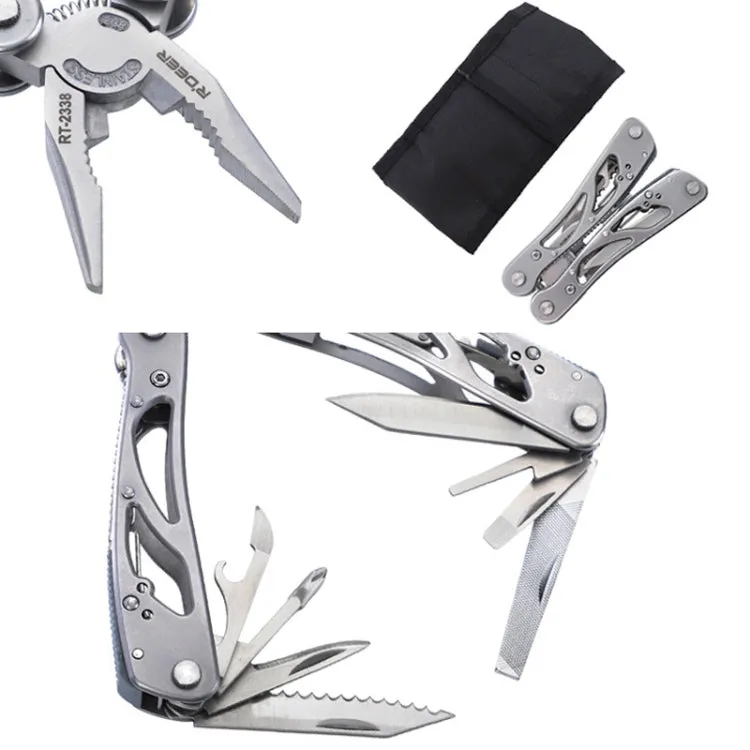 RDEER RT-2338 Multifunctional Pliers Folding Knife Outdoor Home Emergency Tool