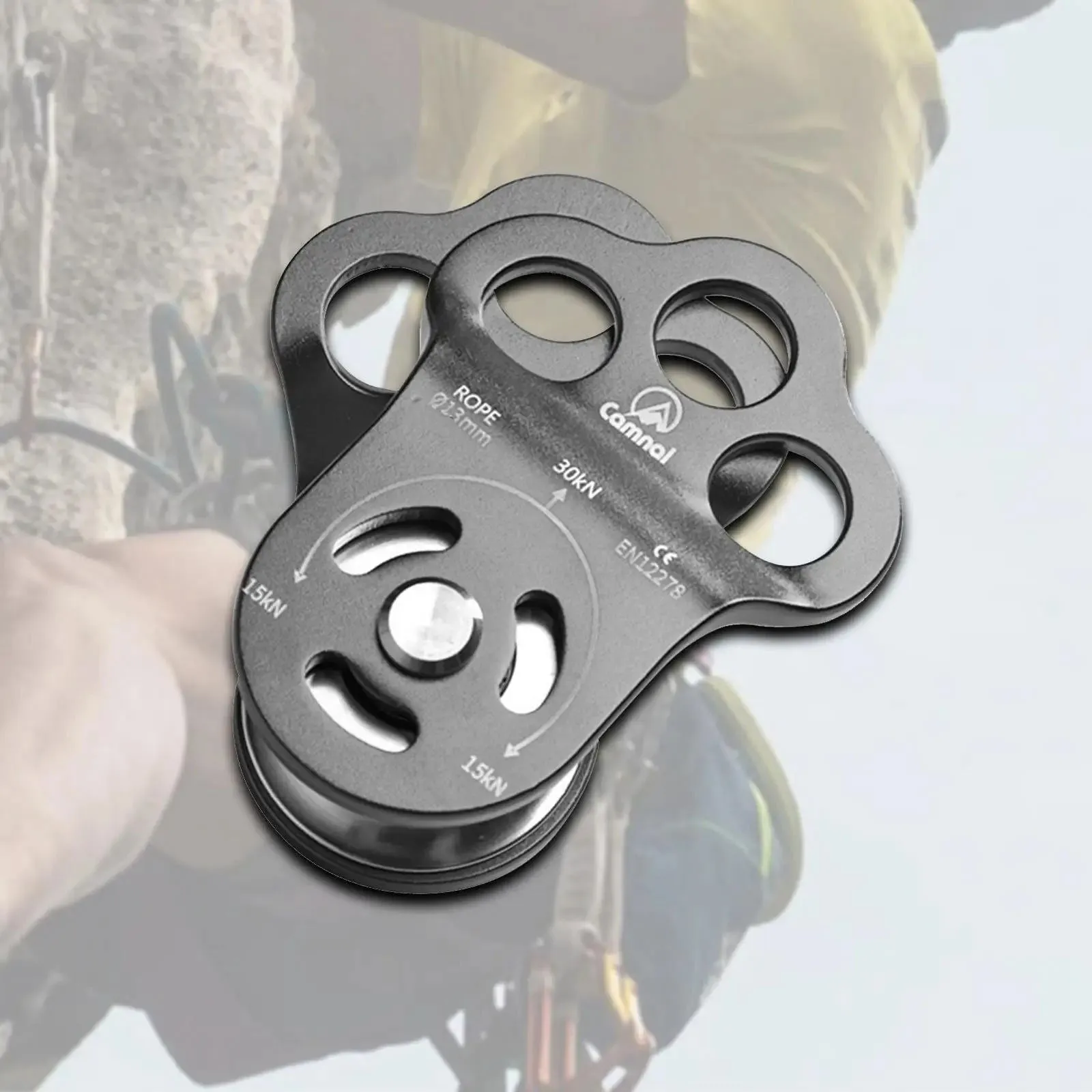 Rock Climbing Pulley 30KN for Tree Rigging Mountaineering Outdoor Activities