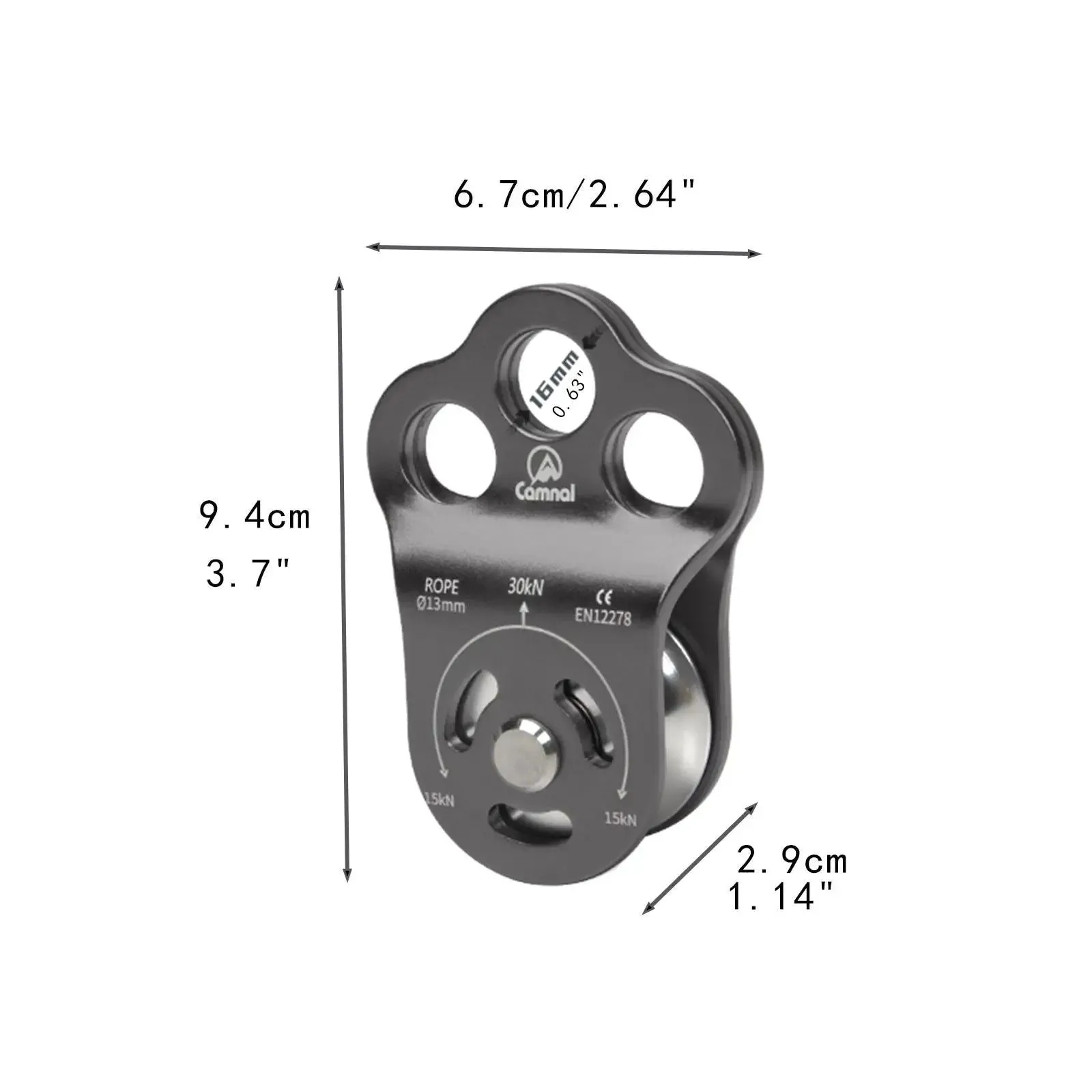 Rock Climbing Pulley 30KN for Tree Rigging Mountaineering Outdoor