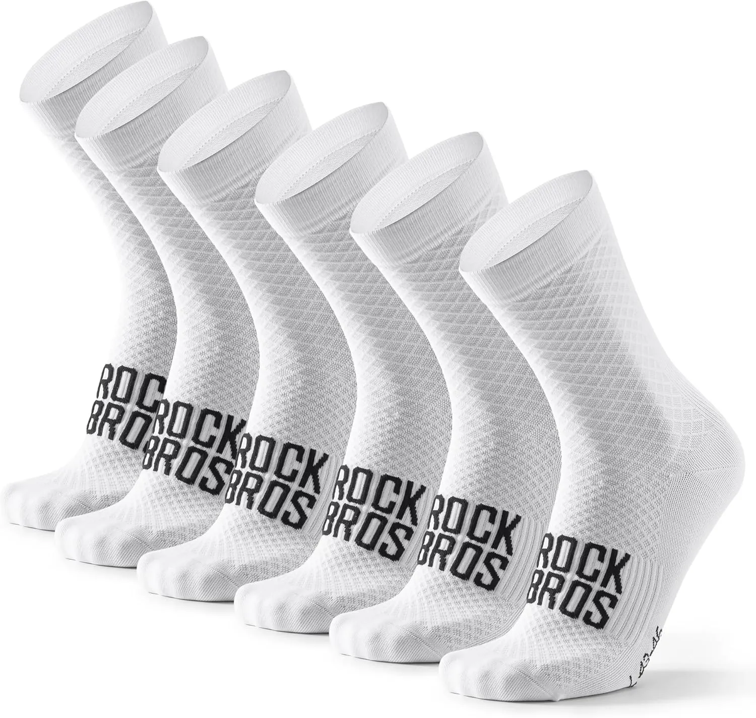 ROCKBROS Cycling Socks for Men Women Breathable Wicking Bike Socks, Compression Fit, Tall Crew, Road to Sky Series