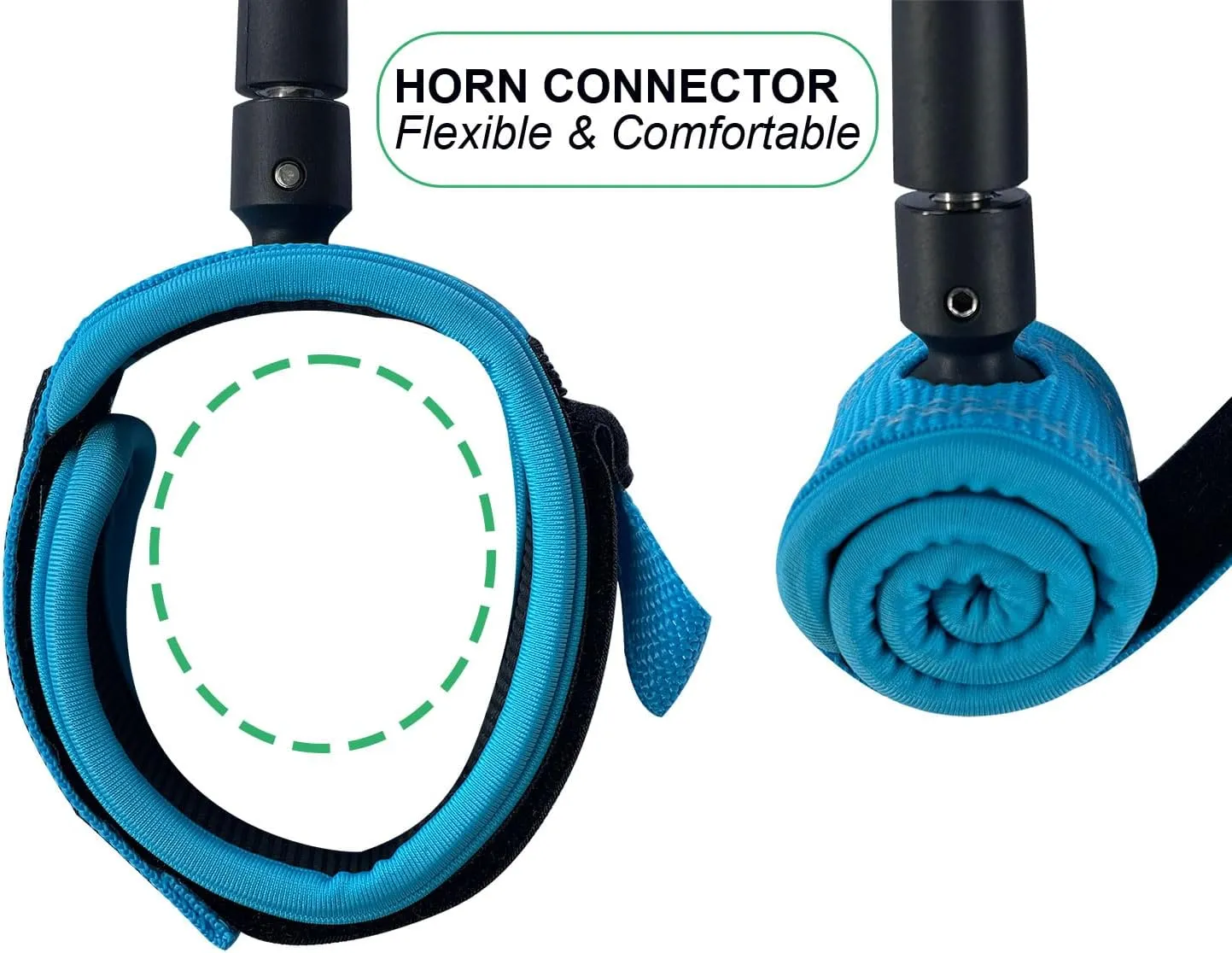 SIXPACK ACTION Classic 6ft 6mm Comp Surfboard Leash, Surfing Leash, Leg Rope with Superior Anti-Slip Cuff and Flexible Horn Connector