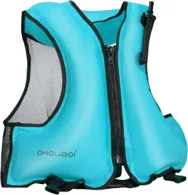 Snorkel Vest for Adults, Inflatable Snorkeling Vest, Swim Jackets, Inflatable Safety Float Jackets for Women/Men, 40-100kg, Swimming Vests for Kayaking, Paddle Boarding, Fishing, Surfing