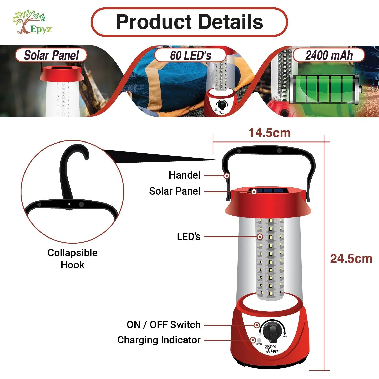 Solar Emergency light Portable - Solar For Nature