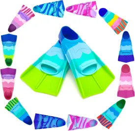 Swimming Training Fins,Kids Swim Fins,Comfortable Swimming Flippers Suitable for Children,Beginners,Girls,Boys,Adults