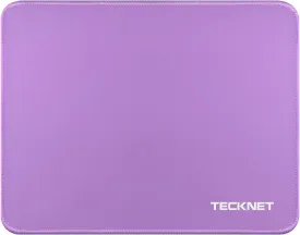 TECKNET Mouse Pad with Anti-fray Stitchin, Waterproof Surface & Non-Slip Rubber Base with Stitched Edges Gaming Mouse Mat for LaptopCompatible with Laser and Optical Mice - Purple
