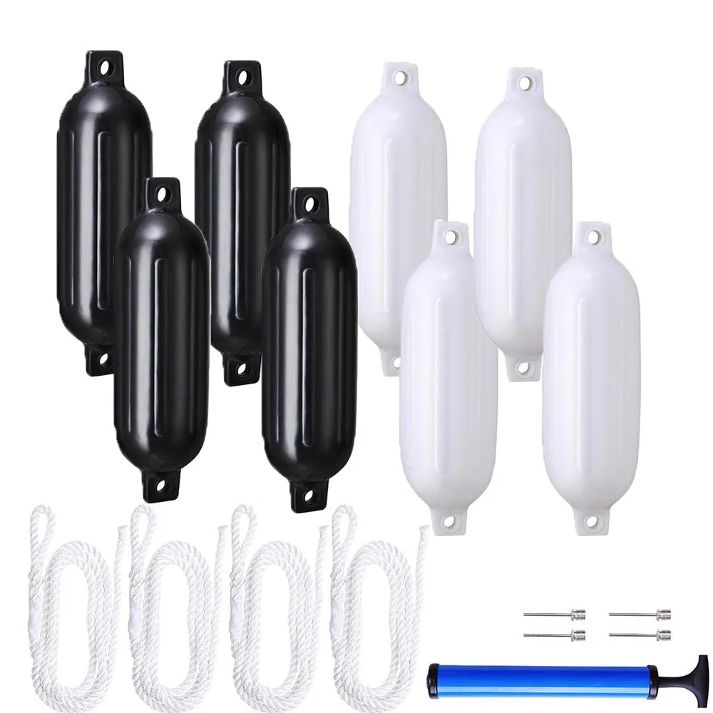 TheLAShop 6.5x23 Boat Bumpers Boat Fender Twin Eye, 4-Pack