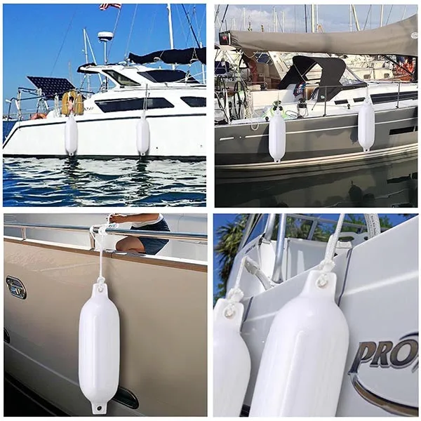 TheLAShop 6.5x23 Boat Bumpers Boat Fender Twin Eye, 4-Pack