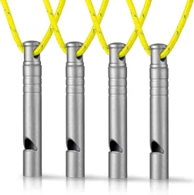 TISUR Titanium Emergency Whistle,120db Safety Whistle with Lanyard,Outdoor Survival Small Whistle for Life Saving,Hiking,Pets Training,Coach Sports