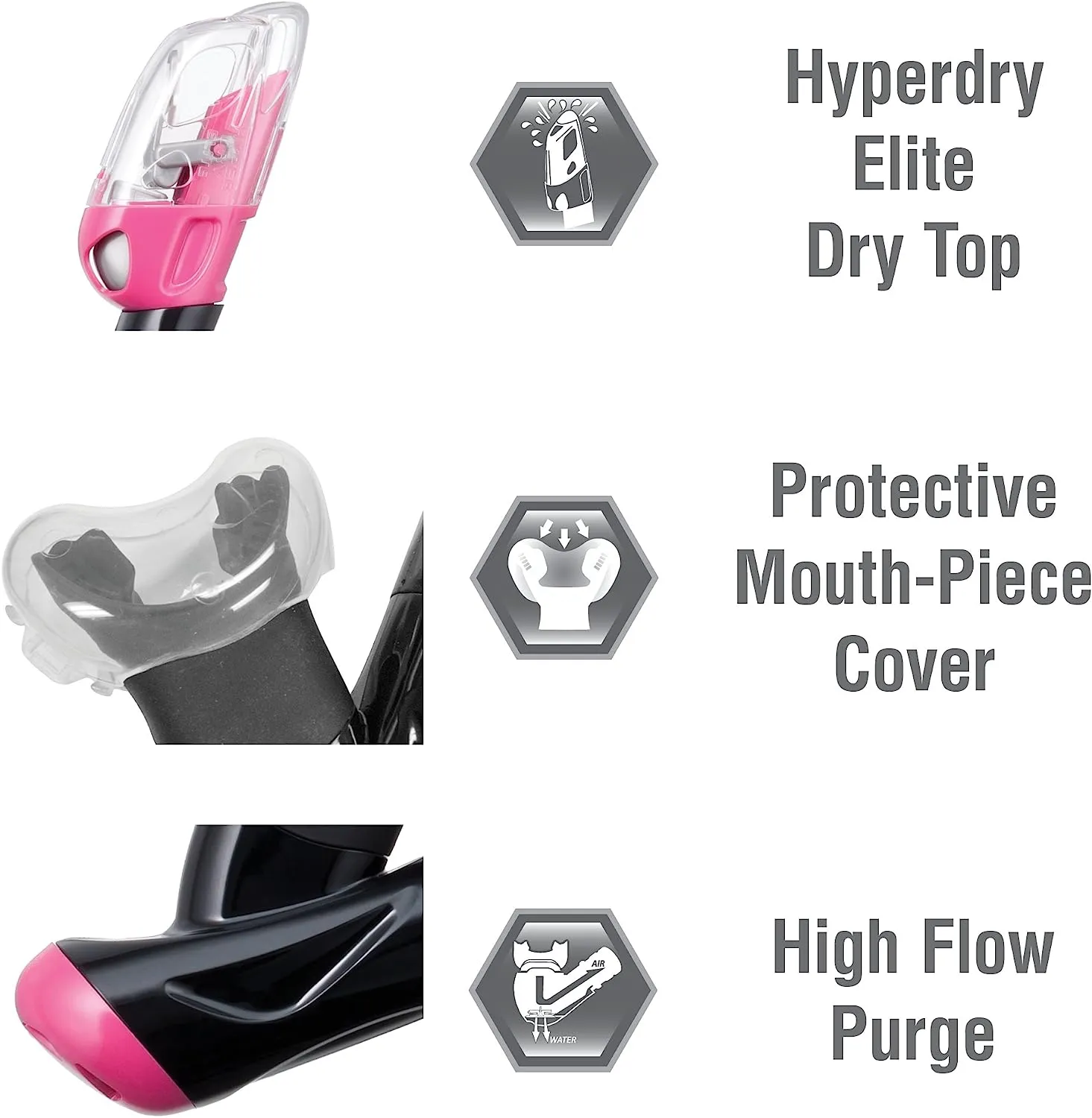 Tusa Serene Adult Black Series Mask and Snorkel Combo
