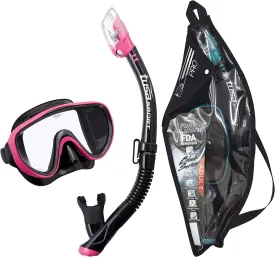 Tusa Serene Adult Black Series Mask and Snorkel Combo