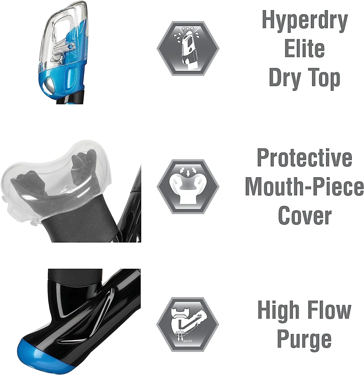 Tusa Serene Adult Black Series Mask and Snorkel Combo