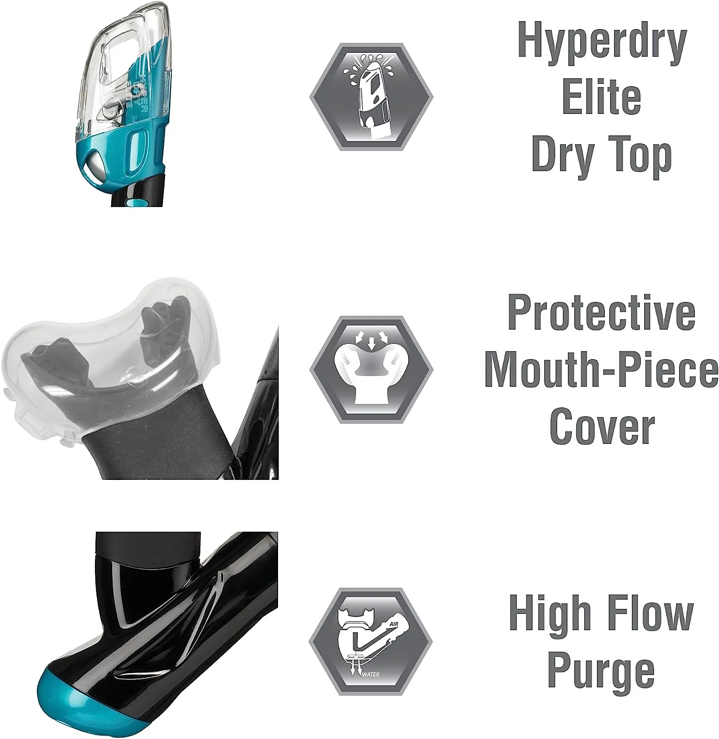 Tusa Serene Adult Black Series Mask and Snorkel Combo