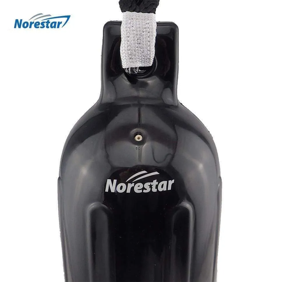 Two-Pack Double-Eye Ribbed Boat Fenders, Deflated