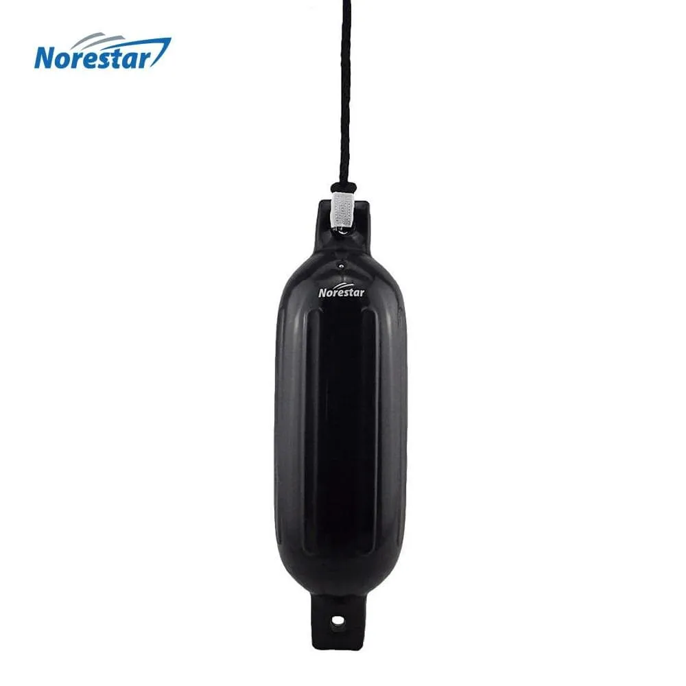 Two-Pack Double-Eye Ribbed Boat Fenders, Deflated