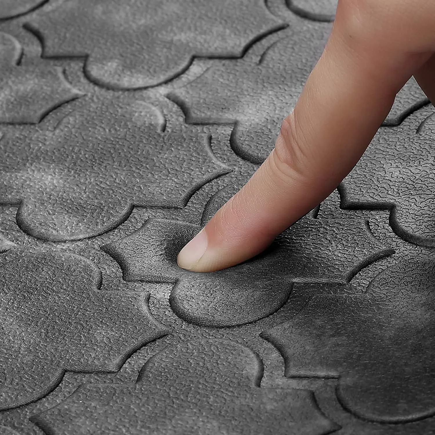 WISELIFE Kitchen Mat Cushioned Anti Fatigue Floor Mat,17.3"x39", Thick Non Slip Waterproof Kitchen Rugs and Mats,Heavy Duty Foam Standing Mat for Kitchen,Floor,Home,Office,Desk,Sink, Grey